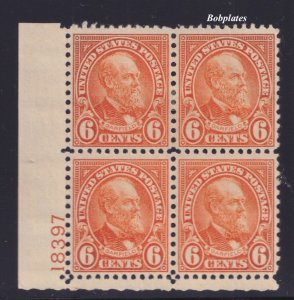 BOBPLATES #638 Garfield Lower Left Plate Block 18397 F-VF HR SCV=$15