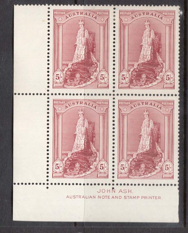 Australia #177 VF+ Mint John Ash Corner Block