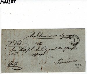 POLAND Pre-Stamp Cover Superb *Rzeszów* SCROLL CDS 1852 Tarnów {samwells}MA1207 