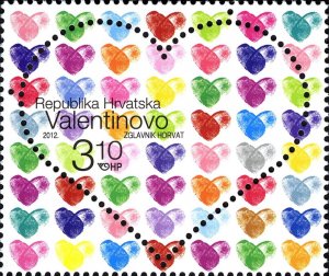 Croatia 2012 MNH Stamps Scott 825 I Love You Heart Valentines Day