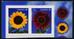 Canada 2444b booklet pair MNH Sunflowers