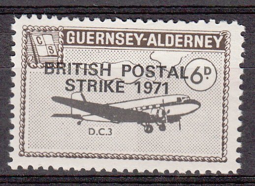 Alderney 1971 Postal Strike 2values Unmounted mint