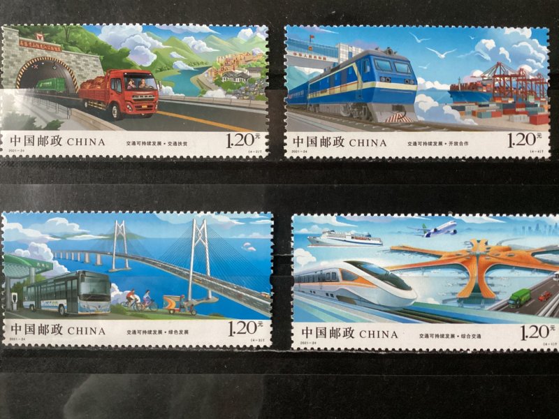 China - Postfris/MNH - Complete set Transport 2021