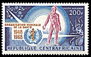 Central Africa C53, MNH, 20th Anniversary of World Health Organization