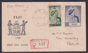 Fiji, Scott 139-140 (SG 270-271), used on 1948 FIRST DAY COVER