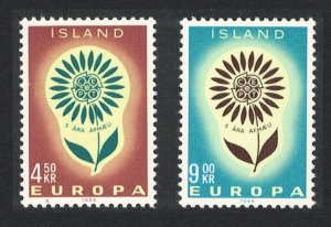 Iceland Europa Flower CEPT 2v 1964 MNH SG#416-417