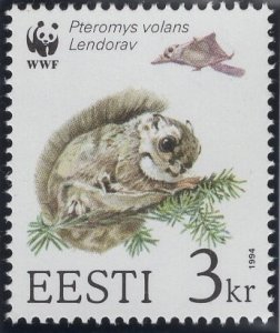 Estonia 1994 Sc 272 3k Flying squirrel WWF