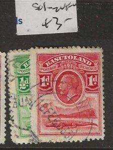 BASUTOLAND   SG1-2     KGV  CROCODILE  1/2D-1D   VFU      P1221B  H