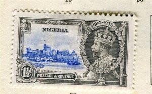 NIGERIA; 1935 early GV Silver Jubilee issue Mint hinged 1.5d value