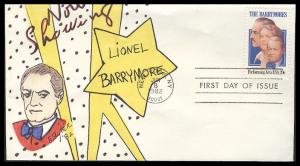 #2012 The Barrymores Slyter FDC