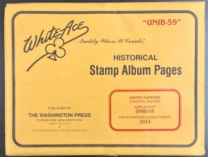 White Ace Historical Stamp Pages UN Marginal Blocks Supplement UNIB-59 2013 NEW