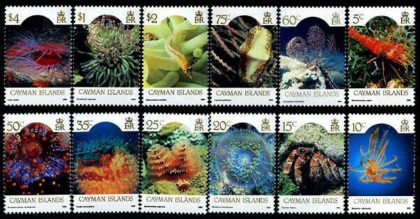 HERRICKSTAMP CAYMAN ISLANDS Sc.# 562-73 1986 Marine Life