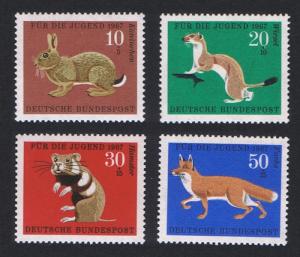 Germany Rabbit Stoat Hamster Fox 4v SG#1434-1437 MI#529-532