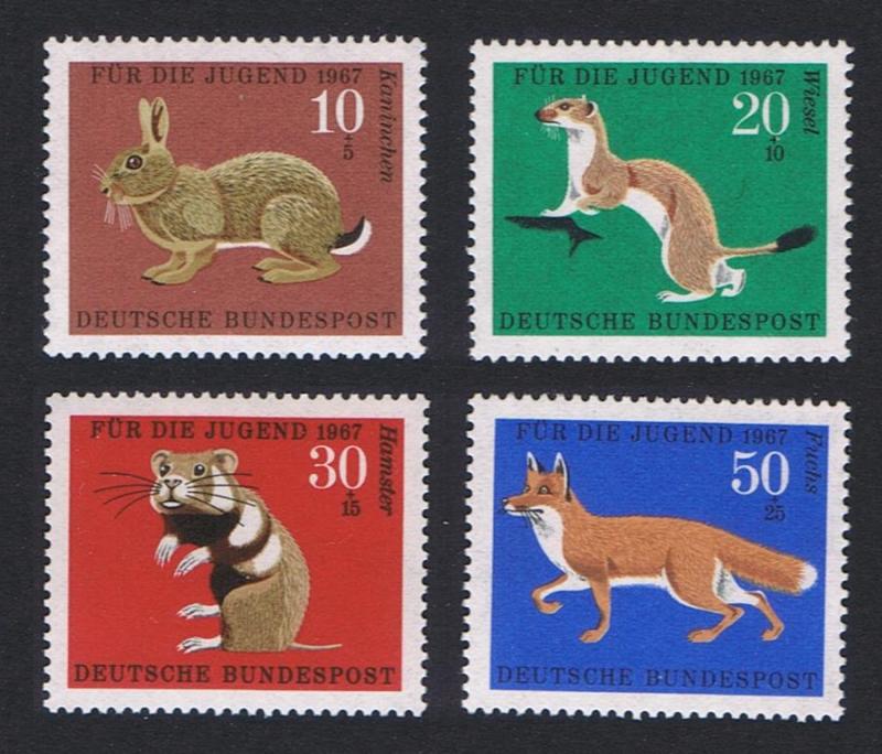 Germany Rabbit Stoat Hamster Fox 4v SG#1434-1437 MI#529-532