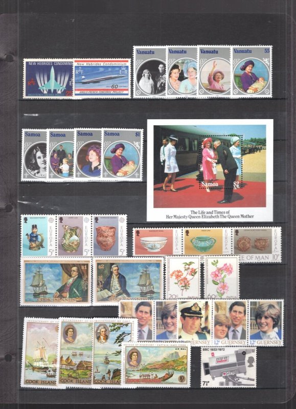 British Colonies QV-QE Leftovers Mint-MNH-Used-Covers With Better 100's