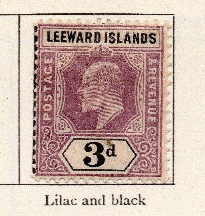 Leeward Islands 1902 Early Issue Fine Mint Hinged 3d. 261143