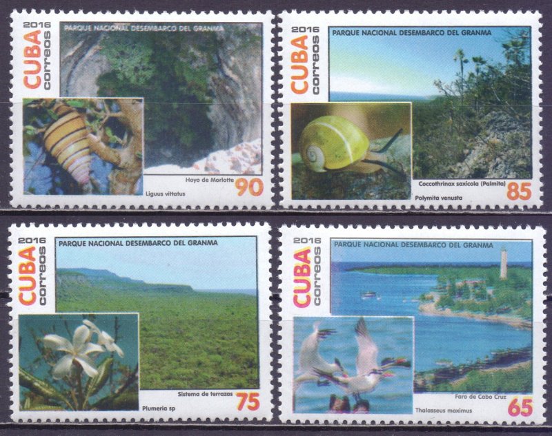 Cuba. 2016. Snails birds fauna flora tourism. MNH.