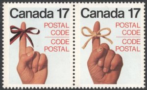 Canada SC#815-816 17¢ Postal Code Publicity Pair (1979) MNH