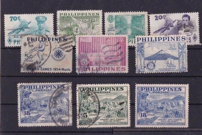 PHILIPPINES MOUNTED MINT & OR  USED STAMPS ON  3 STOCK CARDS  REF R817