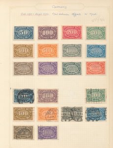 Germany Reich 1920s M&U on Pages (Apx 120 Items) ZK1223