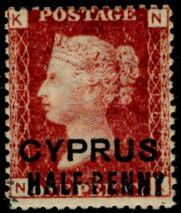 CYPRUS SG8, ½d on 1d red PLATE 210, M MINT. Cat £350.