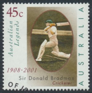 Australia   SC#  1942  SG 2078 Used Bradman  Cricket with fdc see details & s...