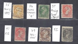 Canada # 35/42 SELECTION OF USED SMALL QUEENS BS26427