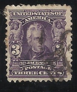 302 3c Used F/VF Centering Paper adhesion on back