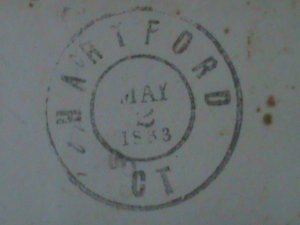 ​UNITED STATES-1861-SC#  64- WASHINGTON COVER-FANCY CANCEL-VF 163-YEARS OLD-