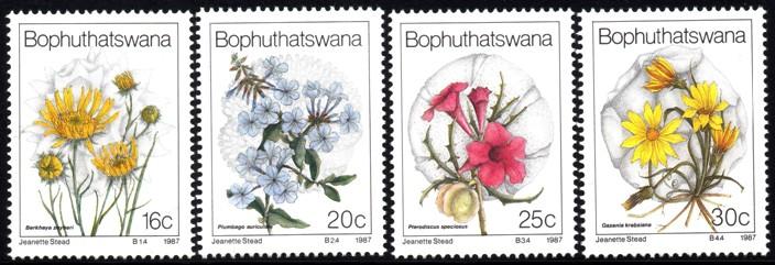 Bophuthatswana - 1987 Wild Flowers Set MNH** SG 187-190