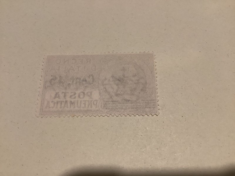 Italy 1924 surcharge posta Pneumatica stamp Ref A317 