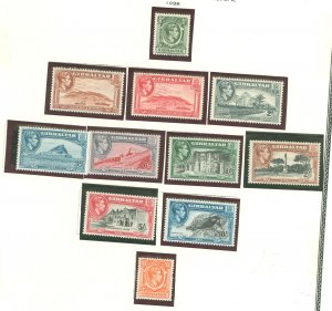 Gibraltar #107-111/113-118 Unused Single (Complete Set)