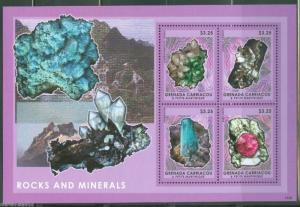 GRENADA GRENADINES  2014  ROCKS & MINERALS SHEET II  MINT NH