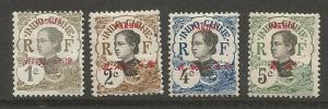 FRANCE, PAKHOI 34-37 MINT HINGED 1908 ISSUES