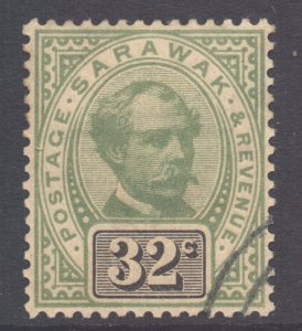 Sarawak Scott 19 - SG19, 1888 Postage & Revenue 32c used