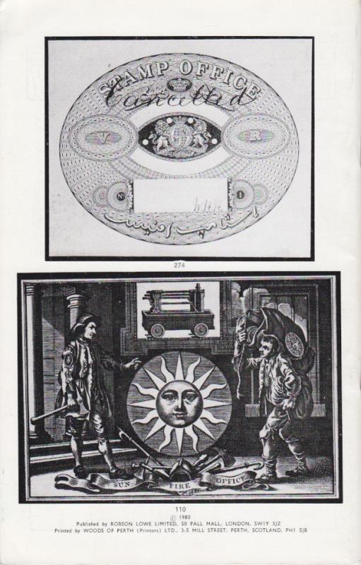 Revenue Stamps and Documents, Robson Lowe Sale,  April 1980