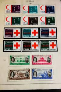 Jordan Stamp Collection Mostly Mint on Scott pages Valuable