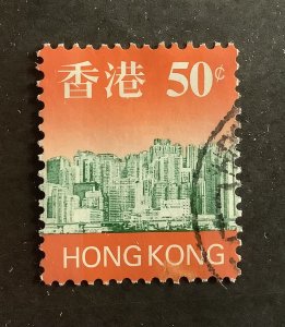 Honk Kong 1997 Scott 765 used - 50c,  Skyline, panoramic view