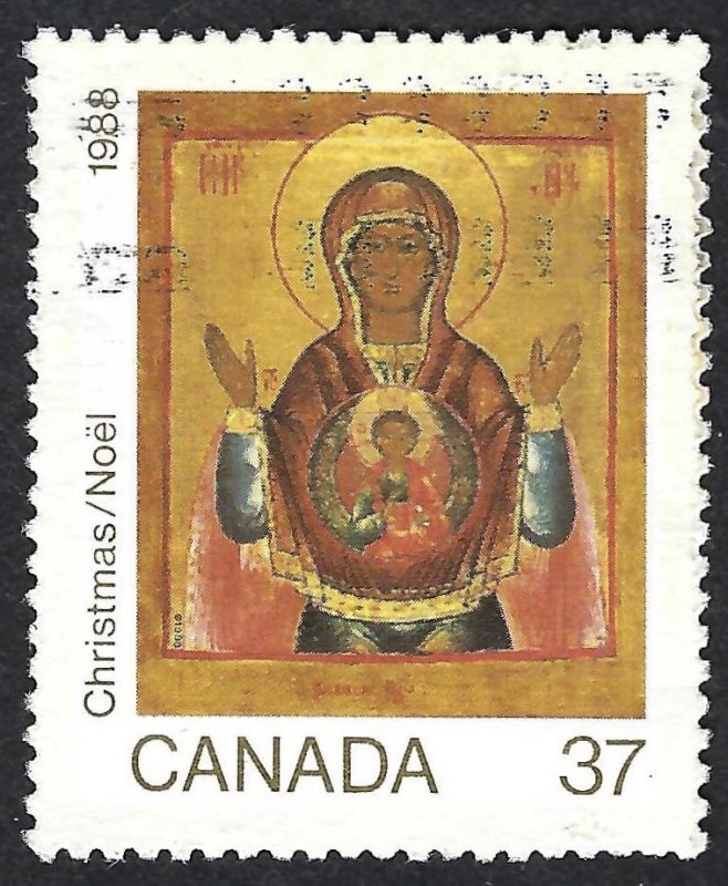 Canada #1122 72¢ Madonna and Child (1987). Used.