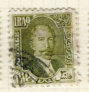 IRAQ; 1932 early Faisal new currency issue fine used Shade of 30f. value