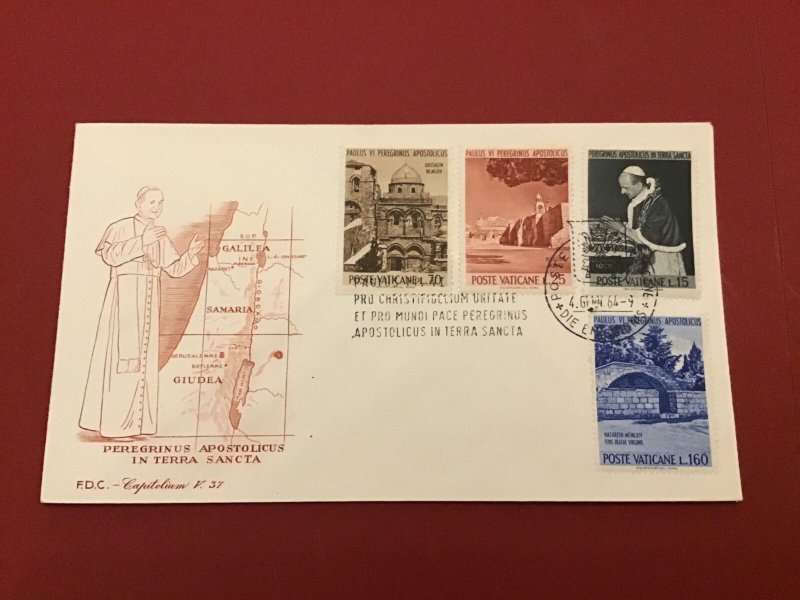 Vatican 1964 Peregrininus Aspostolicus In Terra Sancta Postal Cover R42321