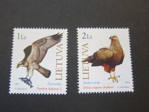 Lithuania 2000 Sc 669-70 bird set MNH