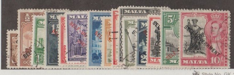 Malta Scott #208-222 Stamps - Used Set