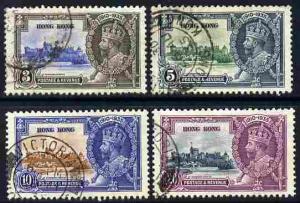 Hong Kong 1935 KG5 Silver Jubilee set of 4 good used SG 1...