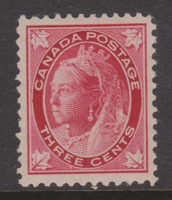 Canada 1897 QV 3c Carmine Sc#69 VF MVLH