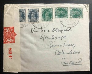 1949 Madras India Censored Railway Co Cover To Enniskerry Ireland