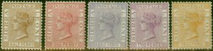 Sierra Leone 1876 Set of 5 to 3d SG16-20 Fine MM