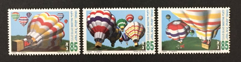 Israel 1994 #1203-5, Hot Air Balloons, MNH.