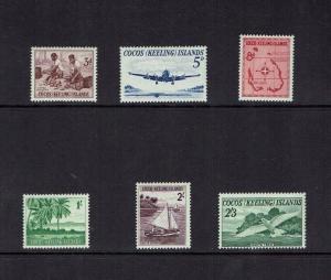 Cocos (Keeling) Islands: 1963 Definitive set, Mint lightly hinged