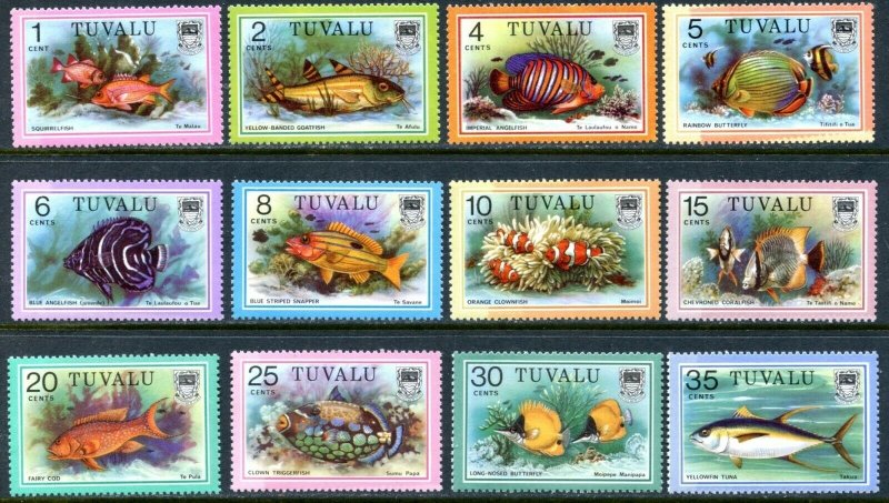 TUVALU Sc#96-113 1979 Fish Definitives Complete Set OG Mint NH